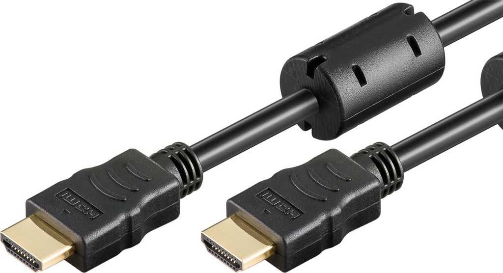 3m High-Speed 1.4 HDMI-Kabel stecker/ stecker mit Ethernet für 4k/30Hz weiß goobay