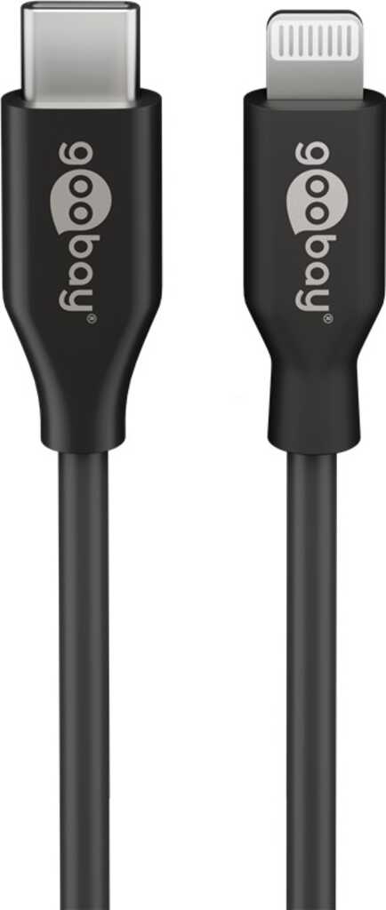 2m Lightning - USB-C Lade- und Synchronisationskabel MFi-Kabel für Apple iPhone/iPad Schwarz