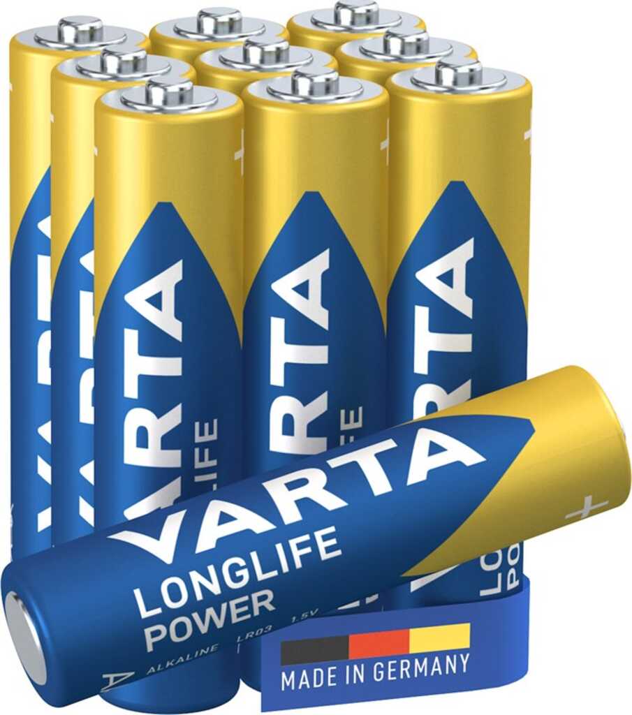 Varta LR03/AAA (Micro) Alkali-Mangan Batterie (Alkaline) 1.5V, 10er Pack