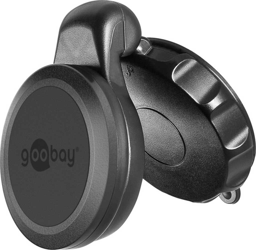 Goobay Magnethalterung fürs Smartphone zur einfachen und sicheren Befestigung im Fahrzeug (Scheibenmontage)