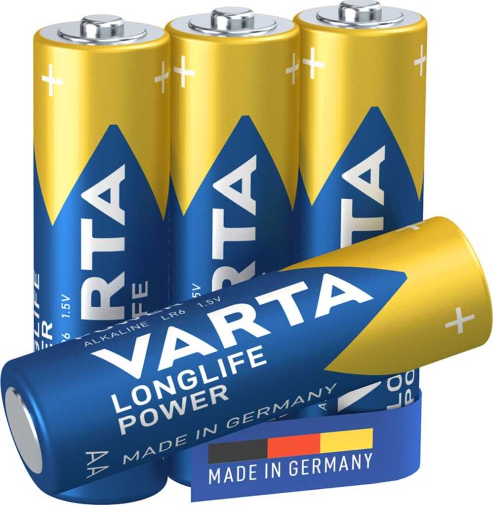 Varta LR6/AA (Mignon) Alkali-Mangan Batterie (Alkaline) 1.5V, 4er Pack