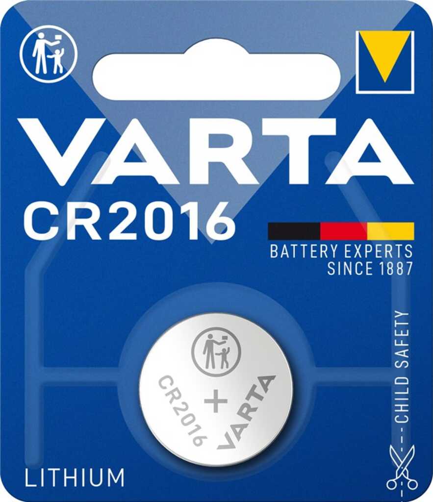 Varta Lithium-Knopfzelle CR2016, Knopfzelle 3V Lithium-Knopfzelle