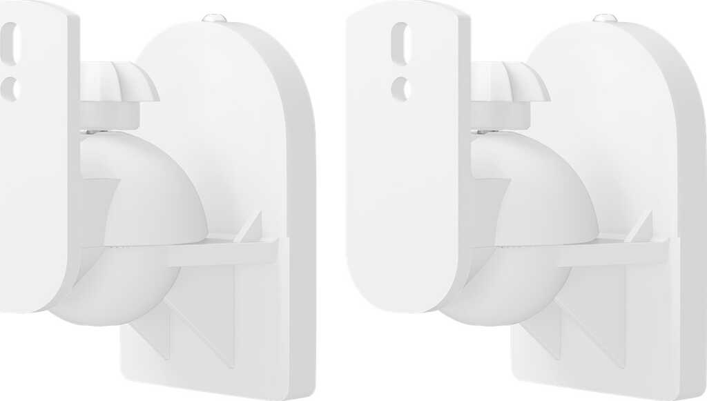 1-Paar Lautsprecher Wandhalterungen universal weiß für Lautsprecher bis max. 3,5kg
