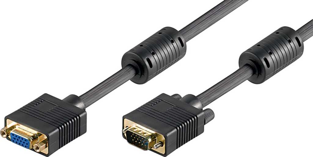Goobay 50136 VGA-Kabel 2 m VGA (D-Sub) Schwarz