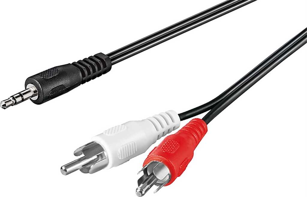 10m Audio Adapterkabel AUX, 3,5 mm Klinke zu Stereo Cinch-Stecker goobay