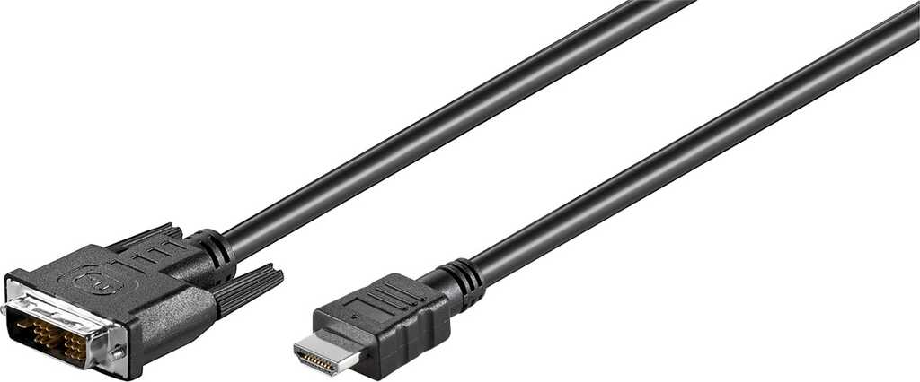 1m Kabel DVI Stecker > HDMI Stecker vernickelt goobay 