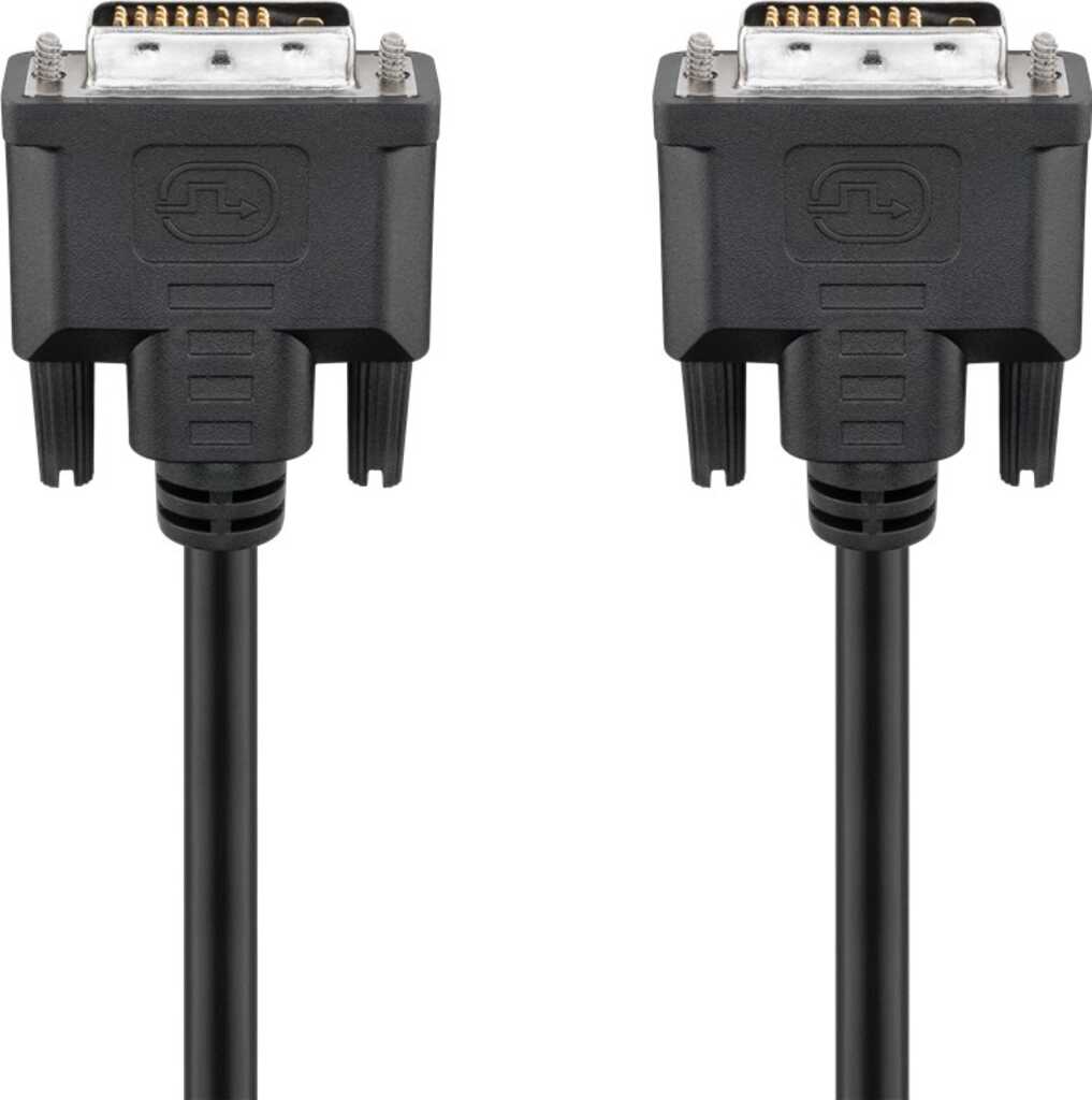 2m DVI-D FullHD Kabel Stecker/ Stecker Nickel goobay 