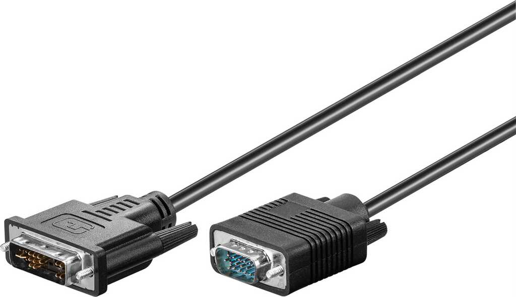 3m Kabel DVI-I Stecker > VGA Stecker vernickelt goobay