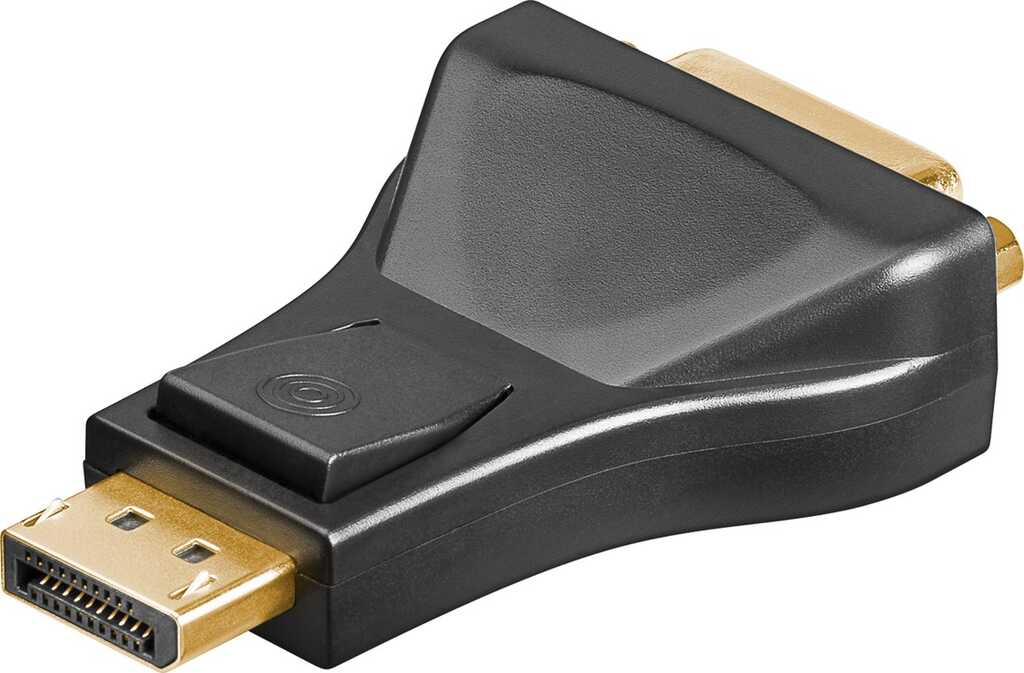 Adapter Displayport DVI-I 24+5 Buchse > 20-pol. DP-Stecker