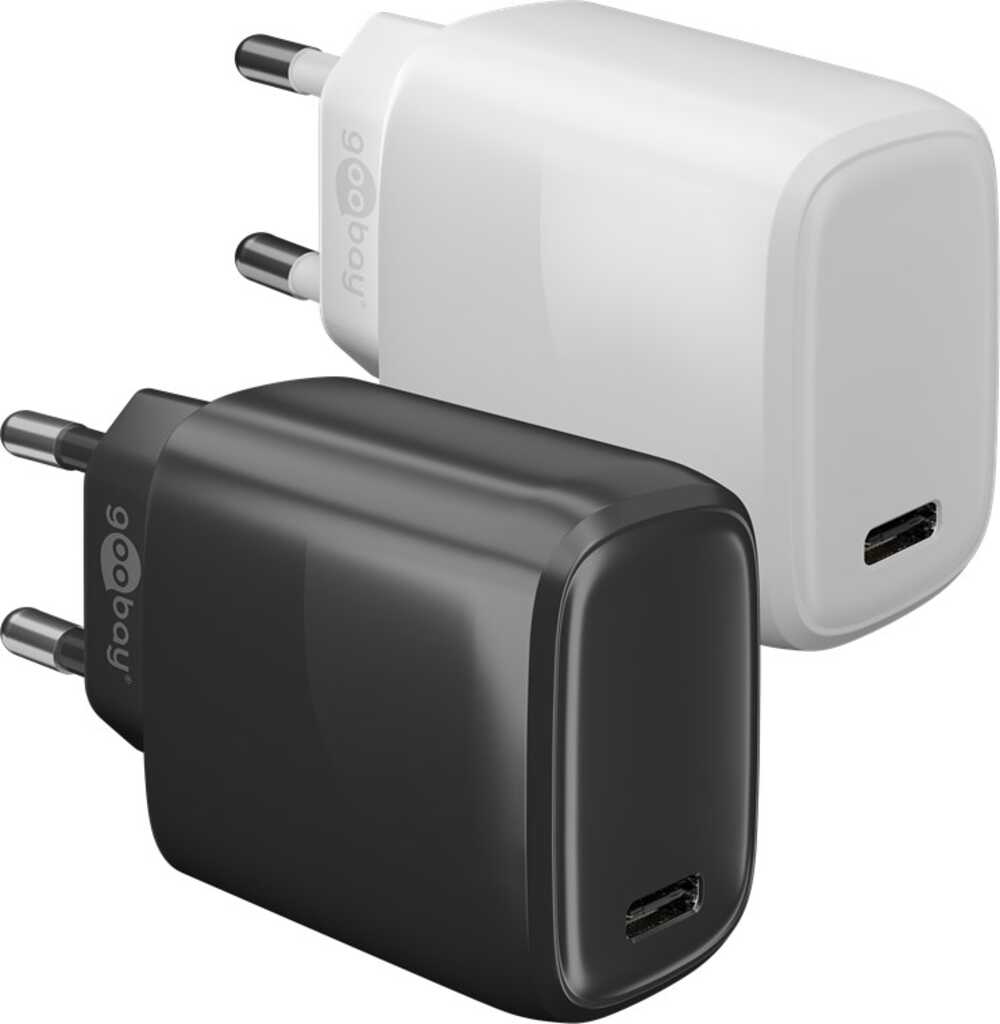 USB-C Power Delivery Schnellladegerät (20W) schwarz für Geräte mit USB-C wie z.B. iPhone 12