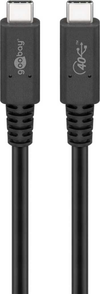 1m USB 4.0-Kabel, Typ-C auf Typ-C stecker/ stecker, (40 Gbit/s/ 100W) goobay