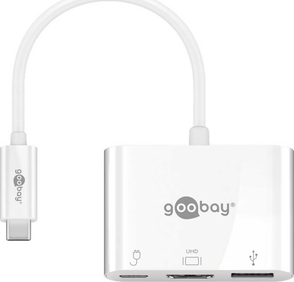 goobay USB-C auf HDMI, USB Mehrfachconnector USB-C > HDMI + 2x USB 2.0 + 1x USB 3.0 + 1x USB-C Ladeansch.