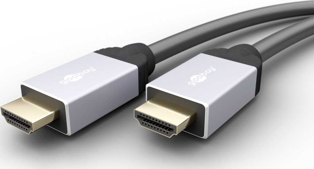 1,5m High-Speed Plus 2.0 HDMI-Kabel stecker/ stecker mit Ethernet für 4k/50/60 Hz schwarz goobay