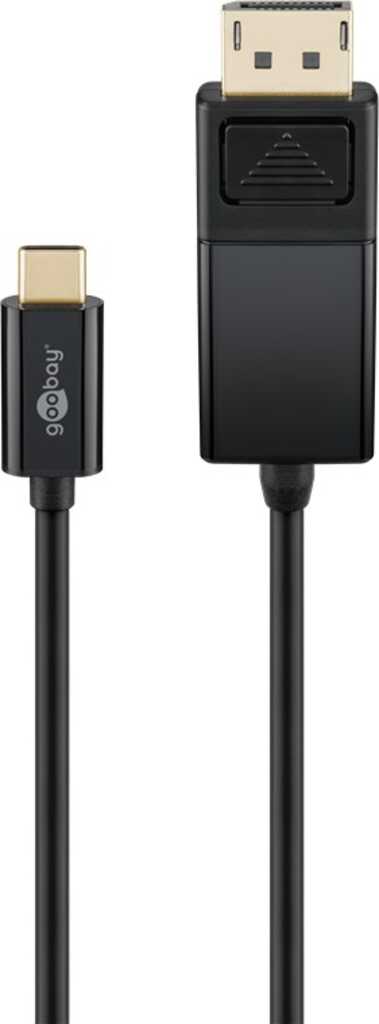 1,2m USB-C > DisplayPort Adapterkabel für 4k/60Hz schwarz goobay