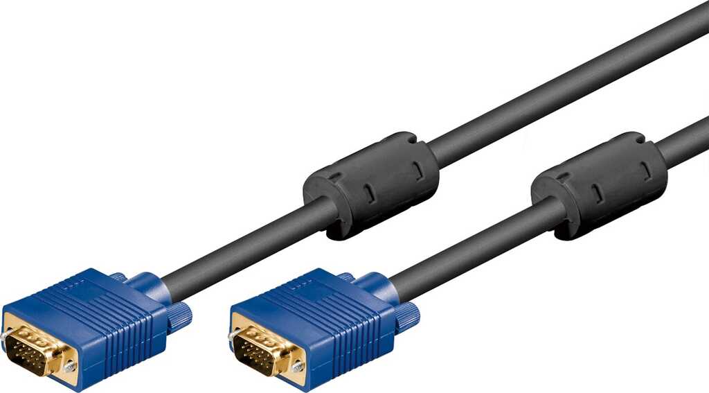 1,8m S-VGA Kabel, 15pol HD Stecker / Stecker, schwarz 