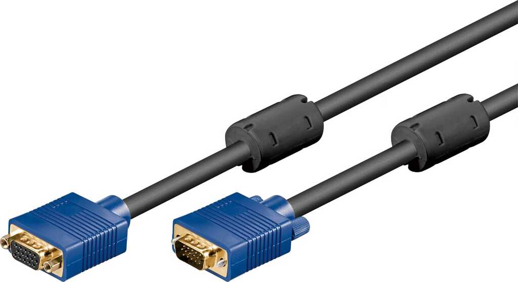 Goobay 93613 VGA-Kabel 1,8 m VGA (D-Sub) Schwarz, Blau