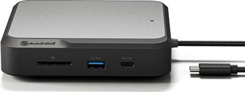ALOGIC DUCD2 laptop-dockingstation & portreplikator Kabelgebunden USB 3.2 Gen 2 (3.1 Gen 2) Type-C Grau, Schwarz