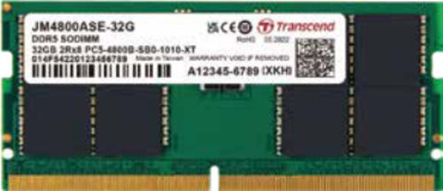 Transcend JetMemory JM4800ASE-16G Speichermodul 16 GB 1 x 16 GB DDR5 4800 MHz