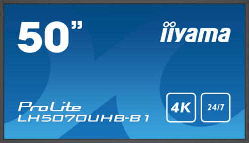 iiyama LH5070UHB-B1 Signage-Display Digital Signage Flachbildschirm 125,7 cm (49.5) VA 700 cd/m 4K Ultra HD Schwarz Eingebauter Prozessor Android 9.0 24/7