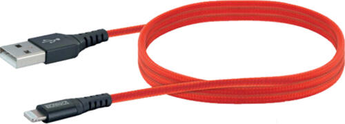 Schwaiger LPRO410 501 Handykabel Rot 1,2 m USB A Lightning