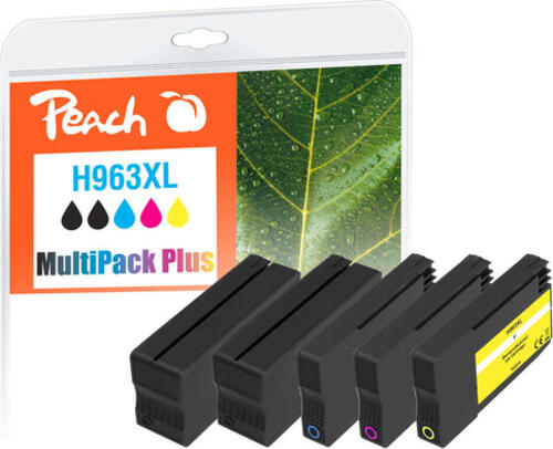 Peach PI300-1006 Druckerpatrone 5 Stück(e) Kompatibel Hohe (XL-) Ausbeute Schwarz, Cyan, Magenta, Gelb