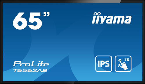 iiyama T6562AS-B1 Signage-Display Interaktiver Flachbildschirm 163,8 cm (64.5) IPS 500 cd/m 4K Ultra HD Schwarz Touchscreen Eingebauter Prozessor Android 8.0 24/7