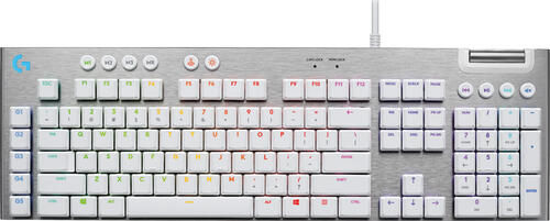 Logitech G G815 - Tactile - White Tastatur USB AZERTY Französisch Aluminium, Weiß