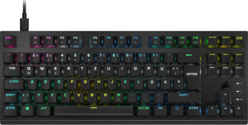 Corsair K60 PRO TKL optisch-mechanische Gaming-Tastatur, RGB-Beleuchtung, Corsair OPX - schwarz