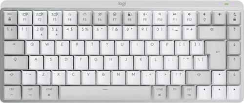 Logitech MX Mini Mechanical for Mac Tastatur Bluetooth QWERTY US Englisch Grau, Weiß