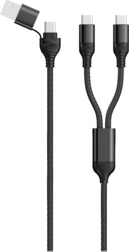 2GO 797367 USB Kabel 1,2 m USB A/USB C 2 x USB C Schwarz