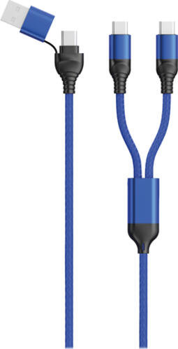 2GO 797366 USB Kabel 1,2 m USB A/USB C 2 x USB C Schwarz, Blau
