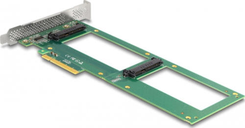 ELOCK PCI Express 4.0 x8 Karte 2 x intern U.2 NVMe SFF-8639