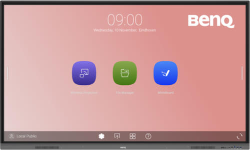 BenQ RE8603 Interaktiver Flachbildschirm 2,18 m (86) LED 400 cd/m 4K Ultra HD Schwarz Touchscreen Eingebauter Prozessor Android 11 18/7