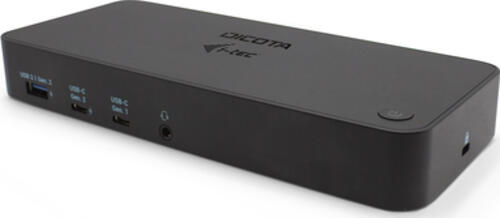 DICOTA D31951-UK laptop-dockingstation & portreplikator Kabelgebunden USB Typ-C Schwarz