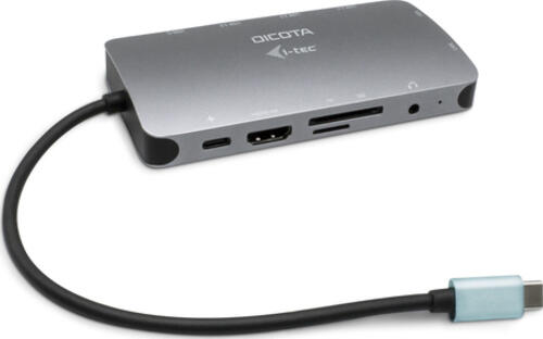 DICOTA D31955 laptop-dockingstation & portreplikator Kabelgebunden USB Typ-C Anthrazit