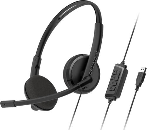 Creative Labs HS-220 Kopfhörer Kabelgebunden Kopfband Büro/Callcenter USB Typ-A Schwarz