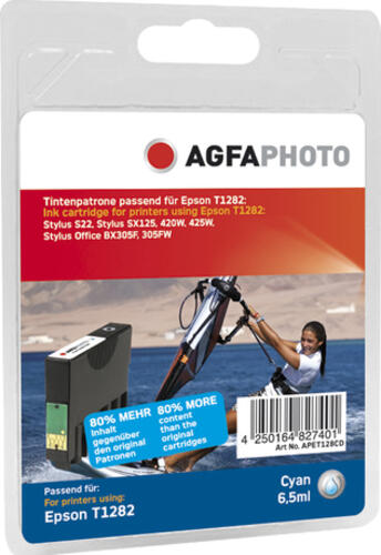 AgfaPhoto APET128CD Druckerpatrone 1 Stück(e) Cyan
