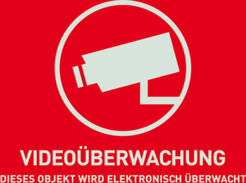 ABUS Warnaufkleber Videoberwachung (ohne Logo) 148 x 105 mm (Art.-Nr. AU1320)