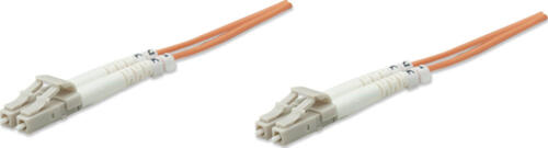 Intellinet Glasfaser LWL-Anschlusskabel, Duplex, Multimode, LC/LC, 62,5/125 m, OM1, 10 m, orange