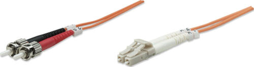 Intellinet Glasfaser LWL-Anschlusskabel, Duplex, Multimode, LC/ST, 62,5/125 m, OM1, 5 m, orange