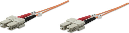 Intellinet Glasfaser LWL-Anschlusskabel, Duplex, Multimode, SC/SC, 62,5/125 m, OM1, 5 m, orange