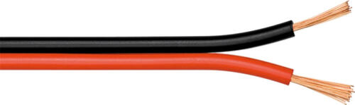 Goobay Lautsprecherkabel rot;schwarz CU 100 m Spule, Querschnitt 2 x 0,35 mm