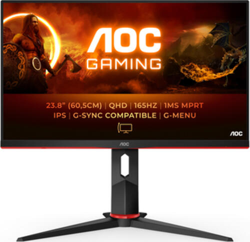 AOC G2 Q24G2A&sol;BK LED display 60&comma;5 cm &lpar;23&period;8&rpar; 2560 x 1440 Pixel Quad HD LCD Schwarz&comma; Rot