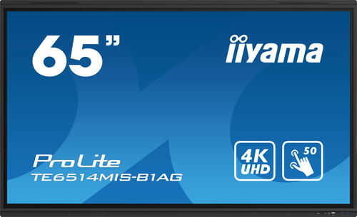 iiyama TE6514MIS-B1AG Signage-Display Interaktiver Flachbildschirm 165,1 cm (65) LCD WLAN 435 cd/m 4K Ultra HD Schwarz Touchscreen Eingebauter Prozessor Android 24/7