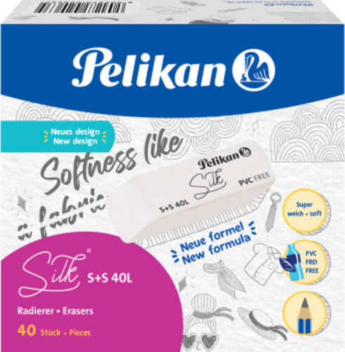 Pelikan 606141 Radierer Kunststoff Weiß 40 Stück(e)