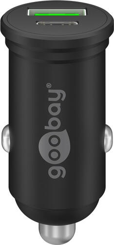 Goobay 61739 Ladegerät für Mobilgeräte Smartphone Schwarz Zigarettenanzünder Schnellladung Drinnen