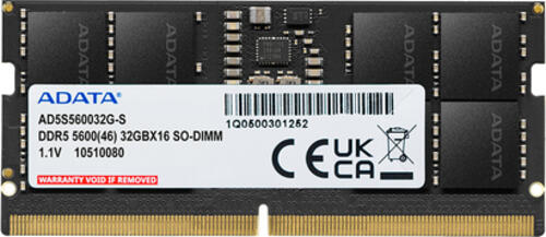 ADATA AD5S560016G-S Speichermodul 16 GB 1 x 16 GB DDR5 5600 MHz ECC