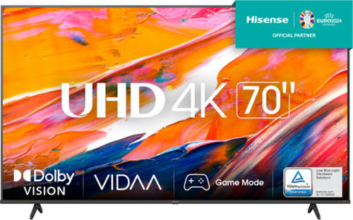 Hisense 70A6K Fernseher 177,8 cm (70) 4K Ultra HD Smart-TV WLAN Schwarz 300 cd/m