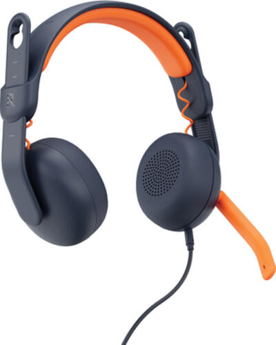 Logitech Zone Learn Kopfhörer Kabelgebunden Kopfband Ausbildung Blau, Orange