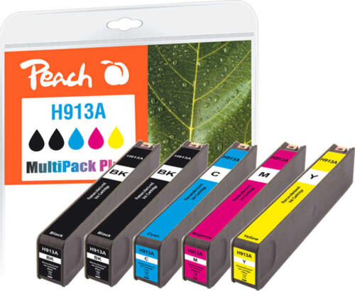 Peach PI300-940 Druckerpatrone 5 Stück(e) Kompatibel Standardertrag Schwarz, Cyan, Magenta, Gelb